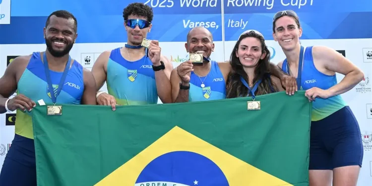 Brasil fecha etapa de Varese da Copa do Mundo de remo com três medalhas