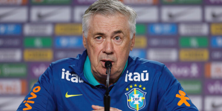 Ancelotti prepara mudanças na seleção para duelo contra a Bolívia na altitude