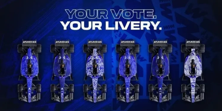 Williams abre votação para fãs escolherem a pintura do carro de 2026